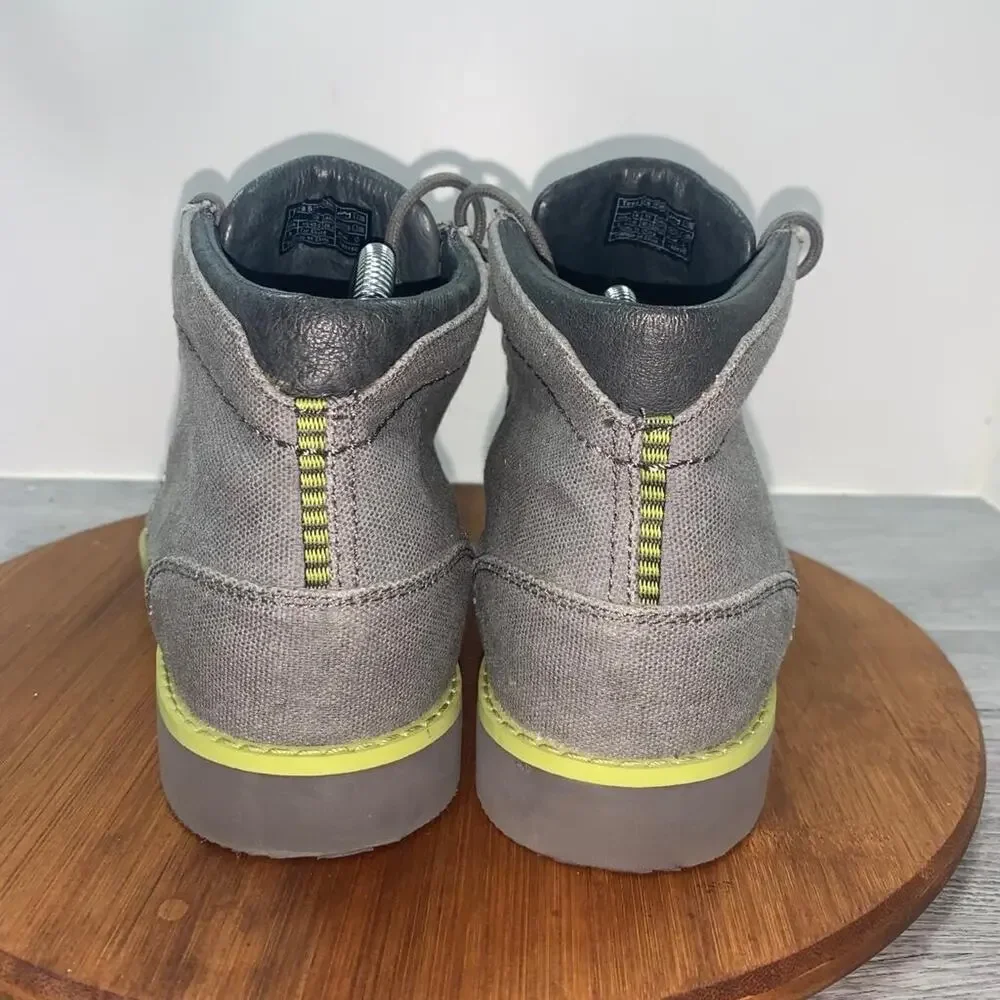Teva Men's Size 8 Mason Waxed Canvas Gray Boots Outdoor Shoes 1008664